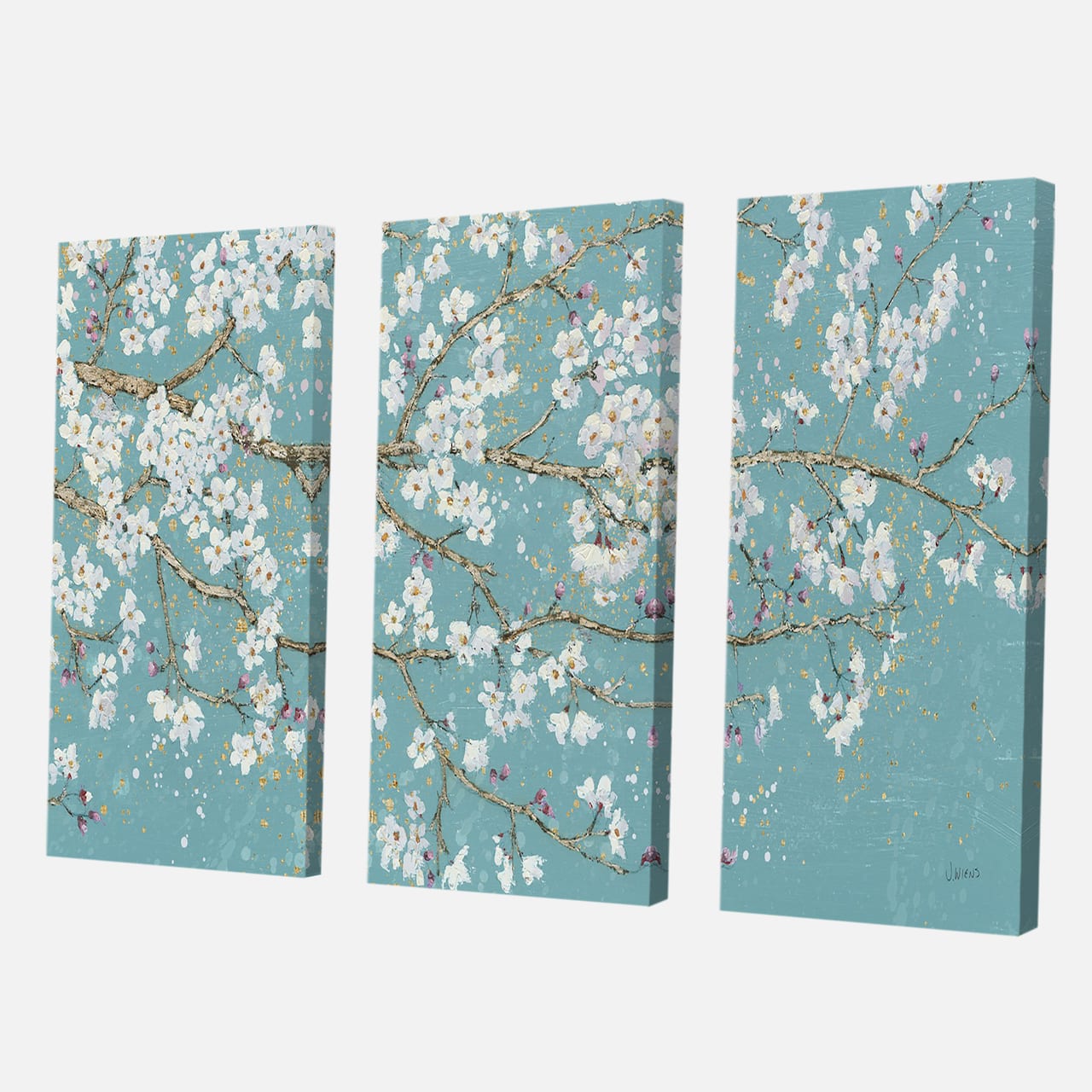 Designart - Blue April Tree - Traditional Gallery-wrapped Canvas